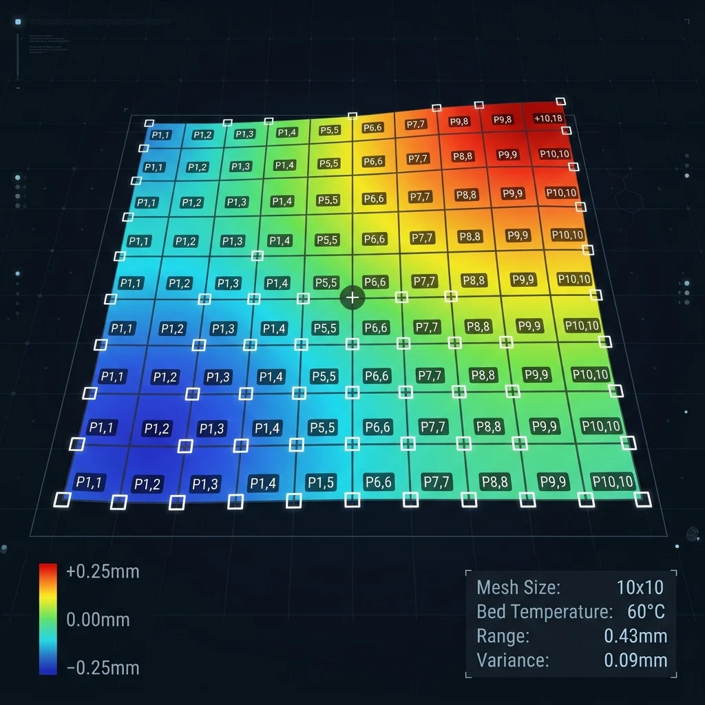 AI Mesh Bed Leveling: Термична компенсация и предиктивно износване