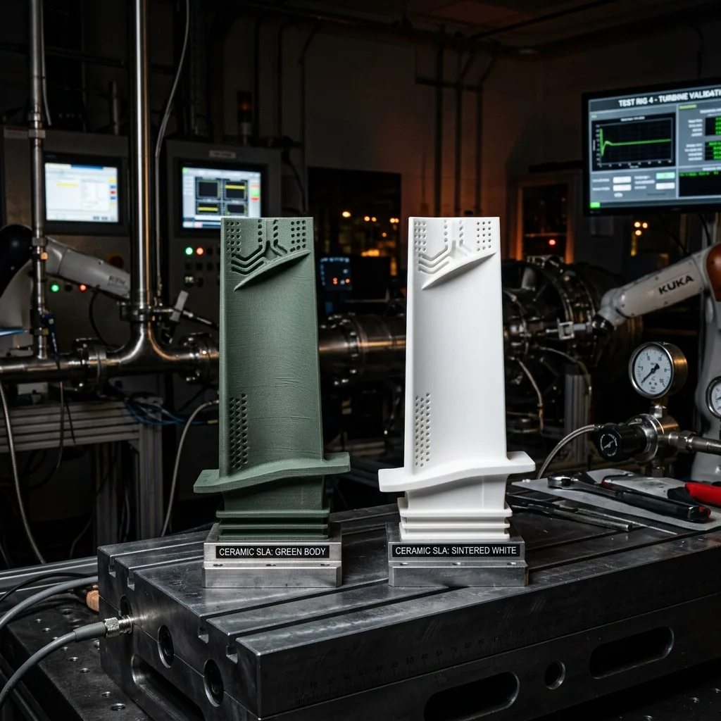 Керамична SLA за турбинни лопатки: $Al_2O_3$, $ZrO_2$, $Si_3N_4$