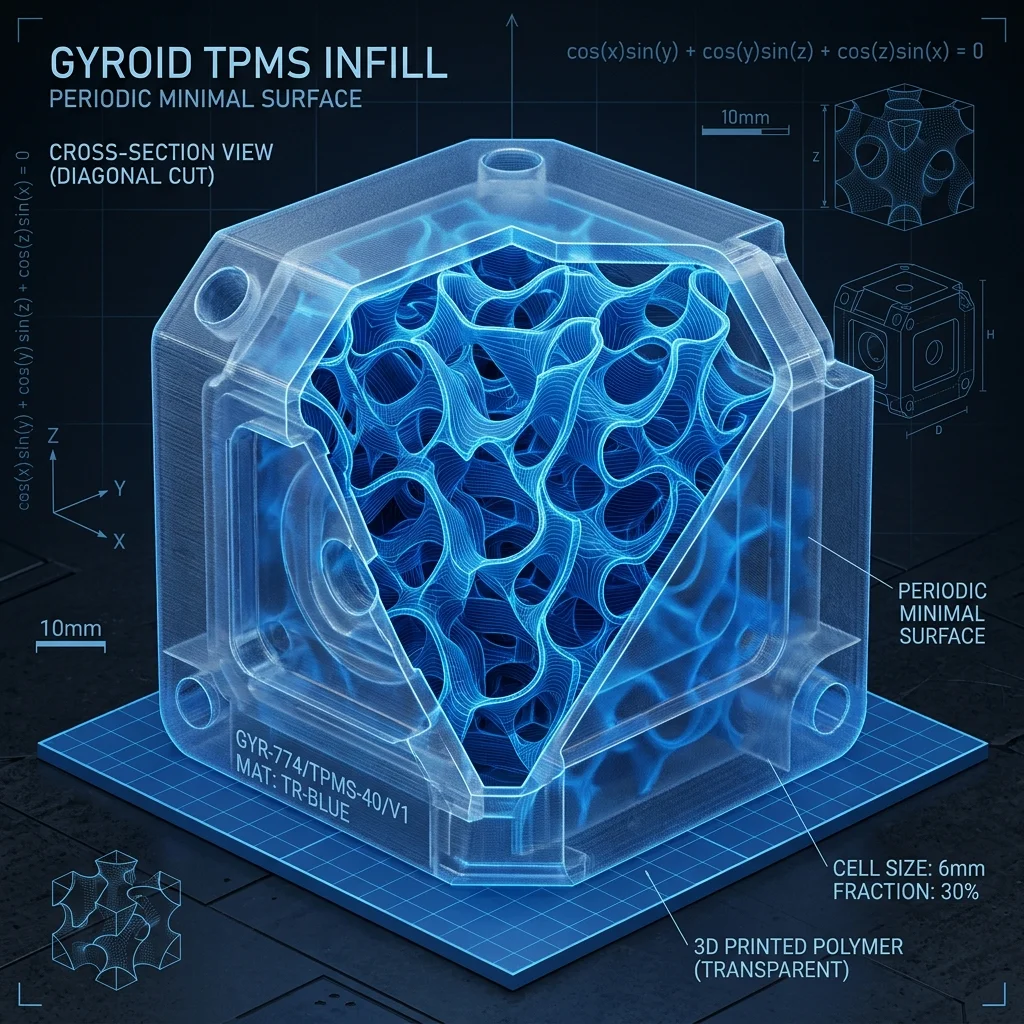 Gyroid Infill и генеративни структури за оптимална якост