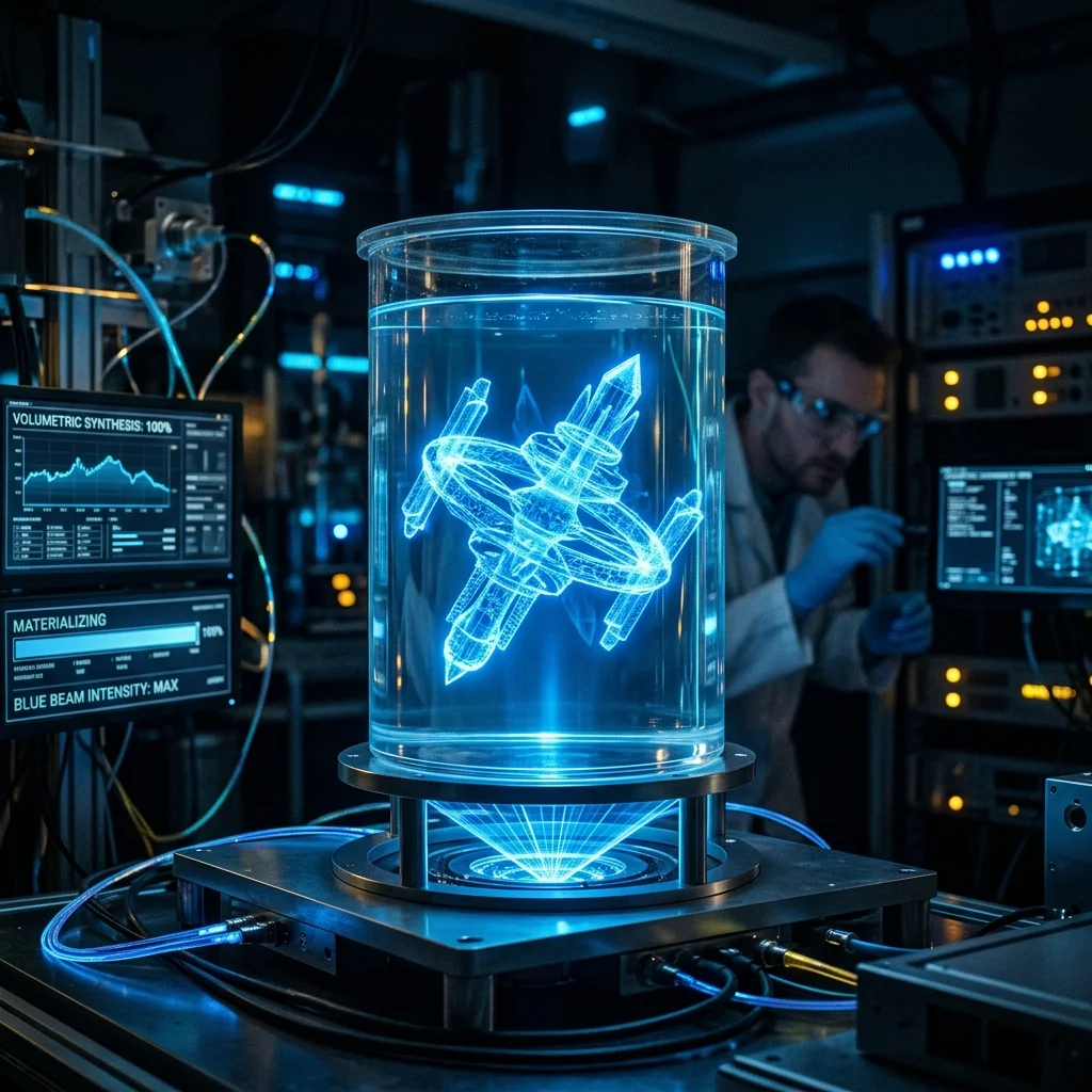 Обемно холографско 3D принтиране: Цели обекти за секунди