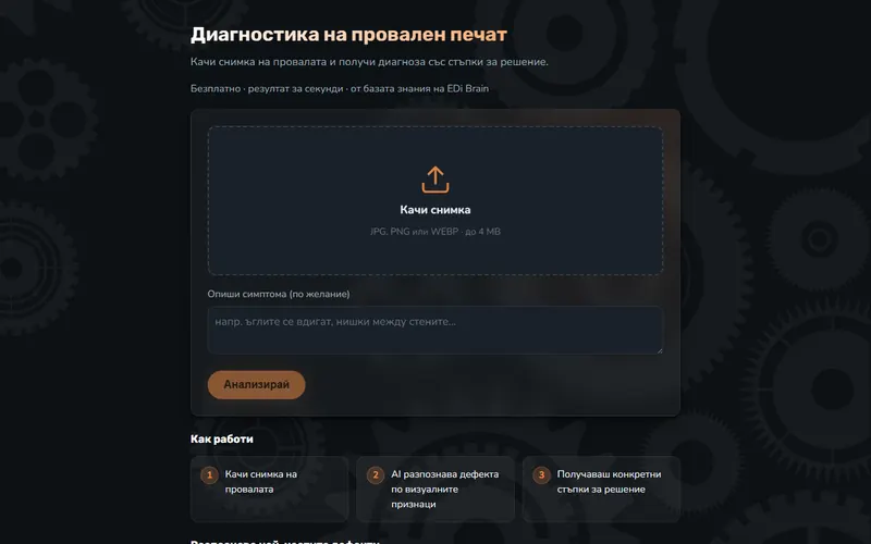 Диагностика на провал при 3D принтиране